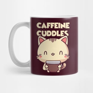 Caffeine & Cuddles - Cat Drinking Coffee Mug